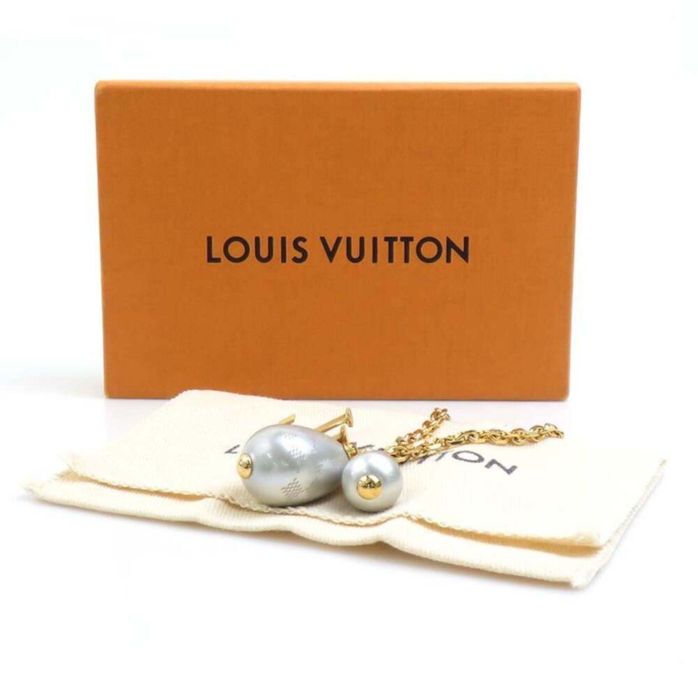 LOUIS VUITTON White Pearl Damier Necklace - Picture 11 of 11
